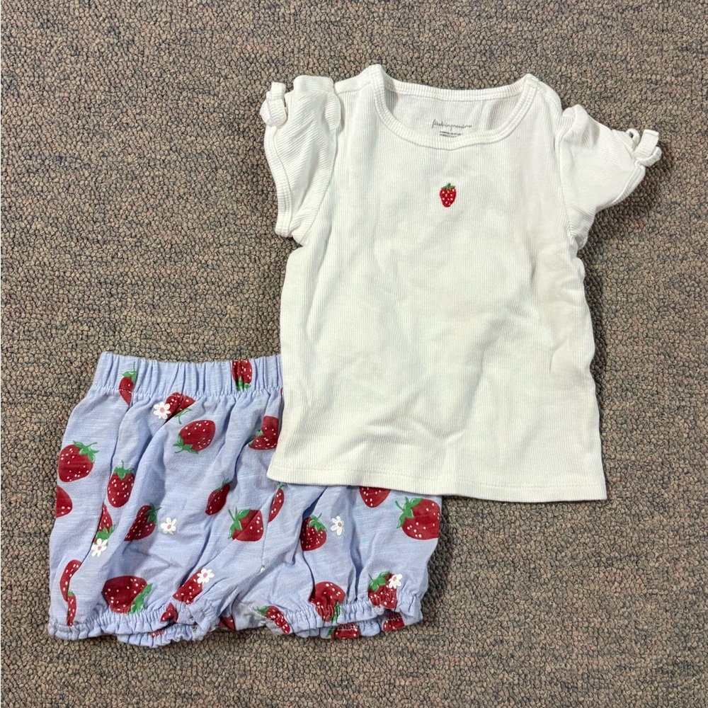 First Impressions White and Blue Baby Outfit